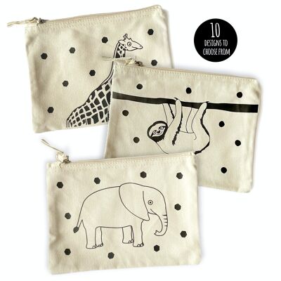 Grab and go organic cotton pouch