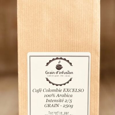 Artisanal coffee from Colombia Excelso 250g in grain - Altitude coffee - Roaster infusion grain