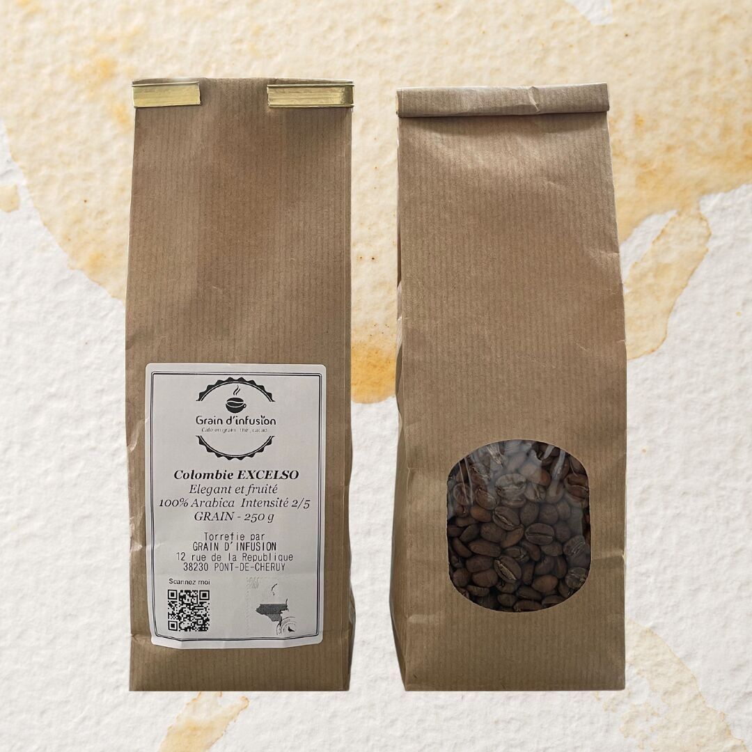 Café Colombien – Excelso : 100% Arabica Artisanal et Élégant