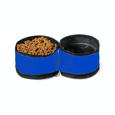 Collapsible water and food bowl blue