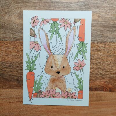 Carta coniglietto carino per bambini