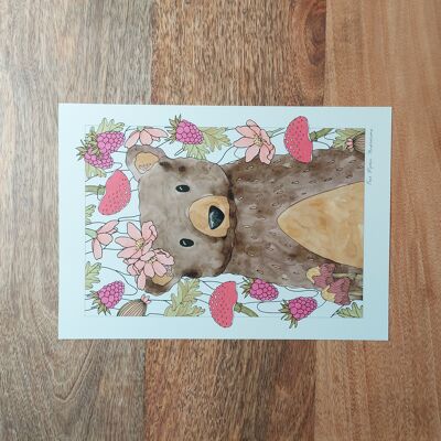 Kids cute bear card