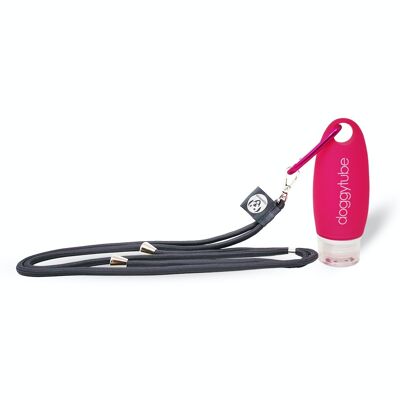 Doggytube rose avec tour de cou XL - sonde d'alimentation pour animaux de compagnie