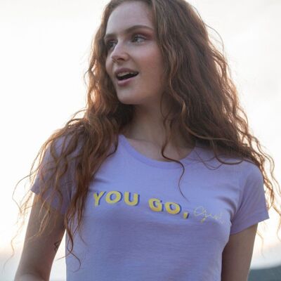 Camiseta lavanda - ¡Tú vas, chica!