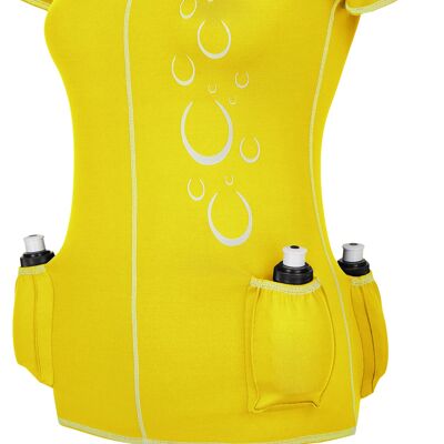T-shirt femme Ladyworks avec porte-bouteille, jaune