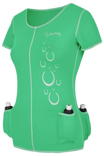 T-shirt femme Ladyworks avec porte-bouteille, vert 1