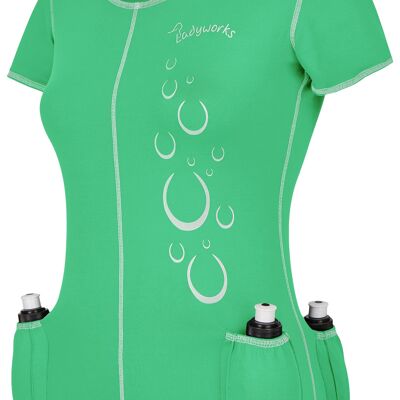 Maglietta Ladyworks da donna con portabottiglie, verde