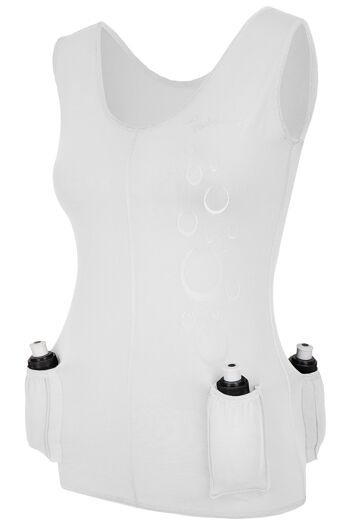 Ladyworks TOP pour femme avec porte-bouteille, blanc 1