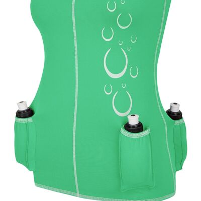 Ladyworks TOP pour femme avec porte-bouteille, vert