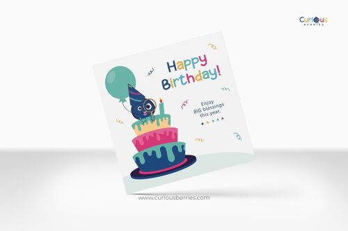 The Curious Berry Birthday Card - Green