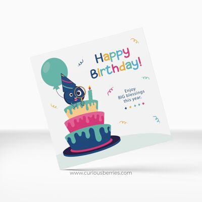 Carte d'anniversaire The Curious Berry - Vert