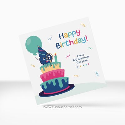 The Curious Berry Birthday Card - Green
