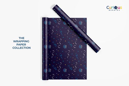 The Curious Berries Signature Wrapping Paper (Blue)