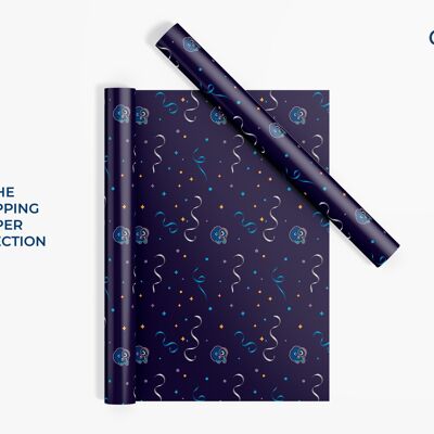 The Curious Berries Signature Wrapping Paper (Blue)