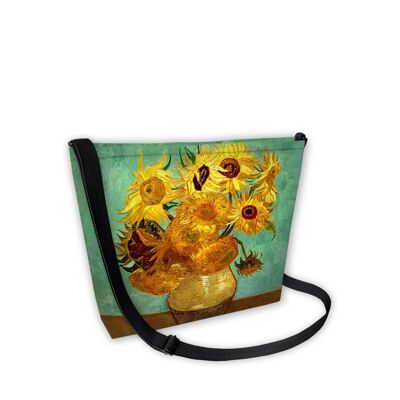 Borsa A Tracolla Girasoli In Canvas Linea Samba Bertoni