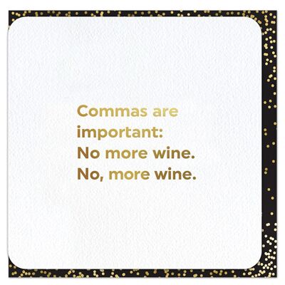 Commas Are Important Funny Birthday Card