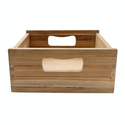 Scatola in legno teak bordeaux (set di 3)