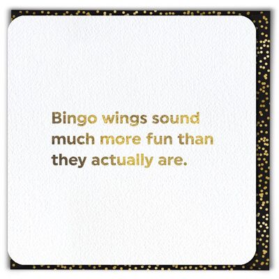 Bingo Wings Funny Birthday Card