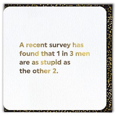 A Recent Survey Funny Birthday Card