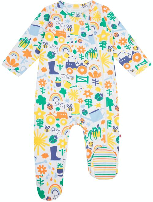 POTTING SHED - ZIP-UP FOOTED SLEEPSUIT
