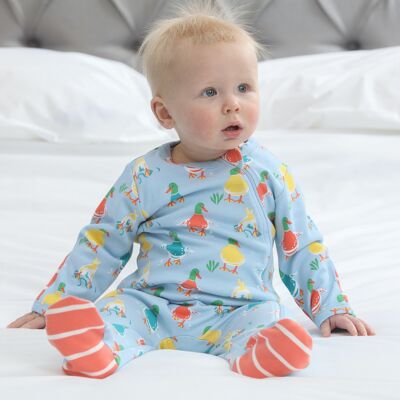 DUCK DAYS - ZIP-UP FOOTED SLEEPSUIT