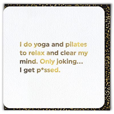 Yoga And Pilates Funny Birthday Card