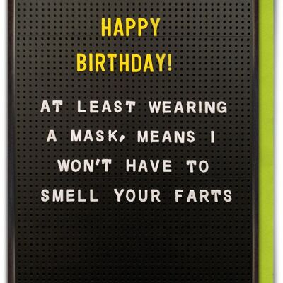 Birthday Mask Funny Isolation Card