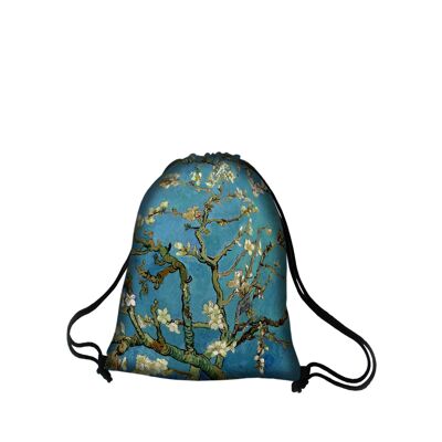 Almond Backpack In Canvas Sack Line Bertoni