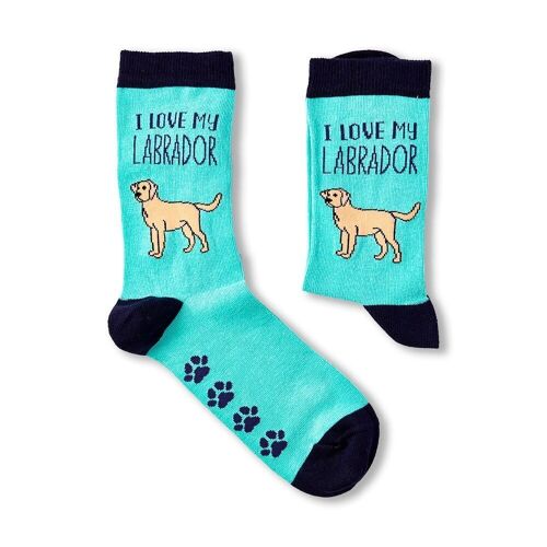 Ladies I Love My Labrador Bright Socks