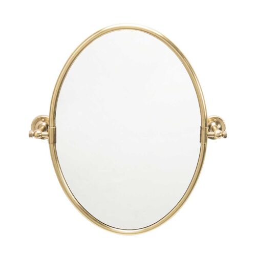 Miroir oval laiton tournant