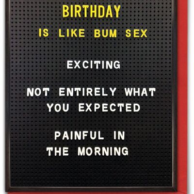 Birthday Bum Sex Rude Birthday Card