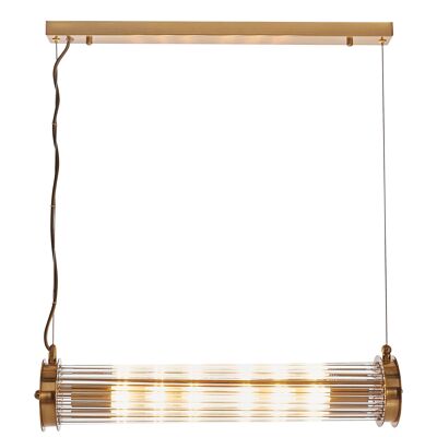 Lustre Tube simple doré