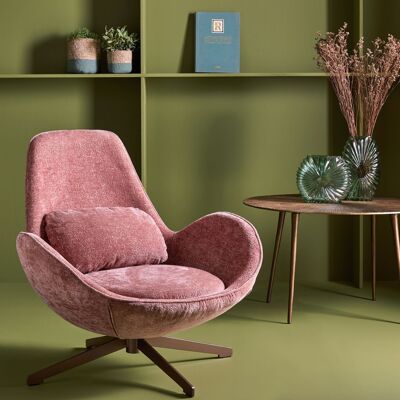 Swivel Pink Queen Armchair