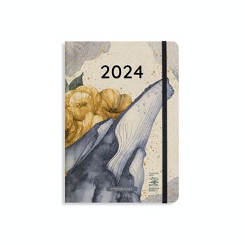Agenda annuel A5 Samaya 2024 couleur : bleu océan (DE/EN) 2