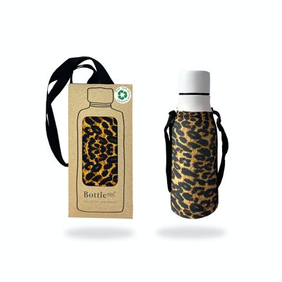 Housse de bouteille d'eau à imprimé léopard
