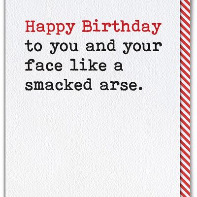 Smacked Arse Funny Birthday Card