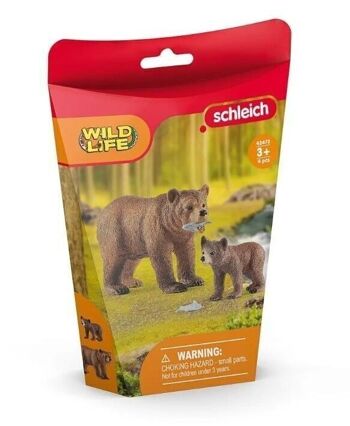 SCHLEICH - Wild Life - Maman grizzly avec ourson - réf :  42473 3