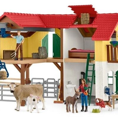 SCHLEICH - Farm World - Ferme avec étable et animaux - réf :  42407