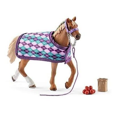 SCHLEICH - Horse Club - English Thoroughbred with blanket - ref: 42360