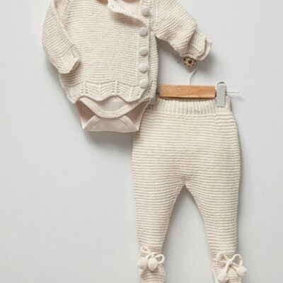 Maglieria in morbida lana Completo neonato elegante e sportivo