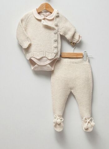 Ensemble bébé élégant et sportif en laine douce 1