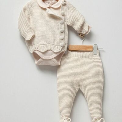 Soft Wool Knitwear Elegant and Sporty Baby Set