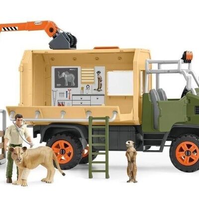 SCHLEICH - Wild Life - Camion di soccorso per animali di grandi dimensioni - rif: 42475