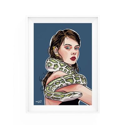 Snake Girl Art Print