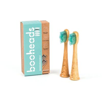 Soniboo - Testine per spazzolino elettrico in bambù compatibili con Sonicare* | Hybrid Clean 2PK