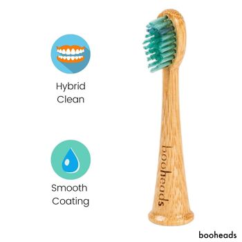 Soniboo - Têtes de brosse à dents électrique en bambou compatibles avec Sonicare* | Hybride propre 2PK 3