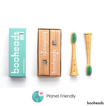 Soniboo - Têtes de brosse à dents électrique en bambou compatibles avec Sonicare* | Hybride propre 2PK 4