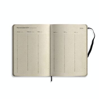 A5 Year Planner Samaya 2024 Couleur : Violet (DE/EN) 4