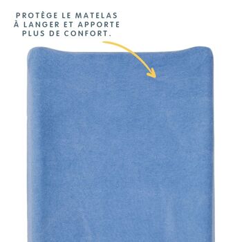 Housse de matelas à langer 50x70 cm Bleu Jean 3