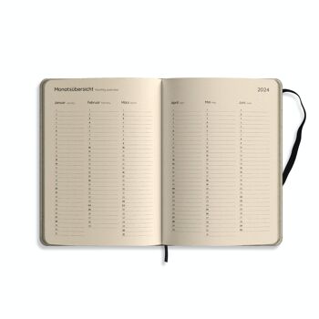 A5 Year Planner Samaya 2024 Couleur : Noir (DE/EN) 4